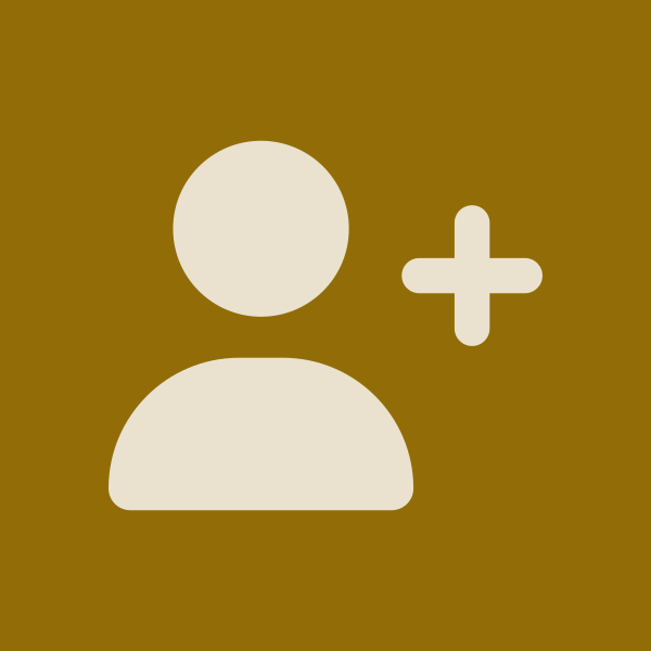 Person with plus sign icon